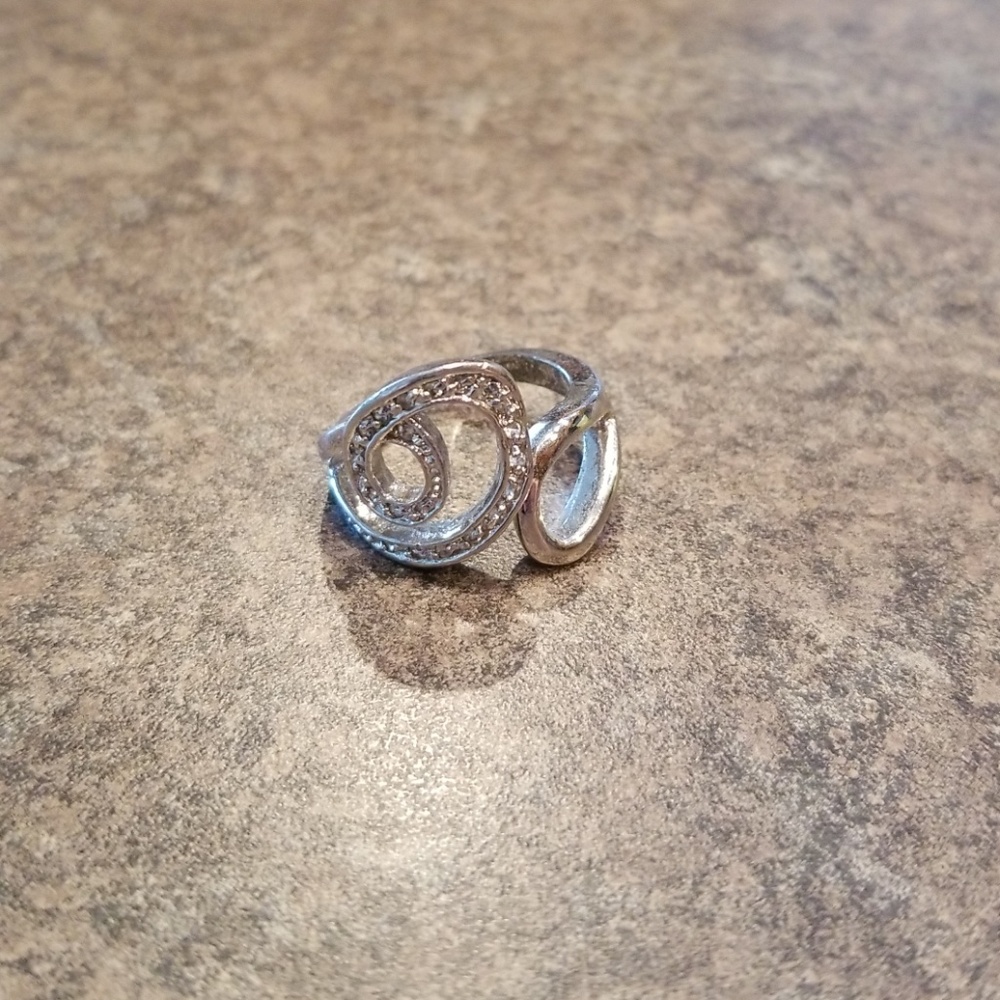 Silver costume ring